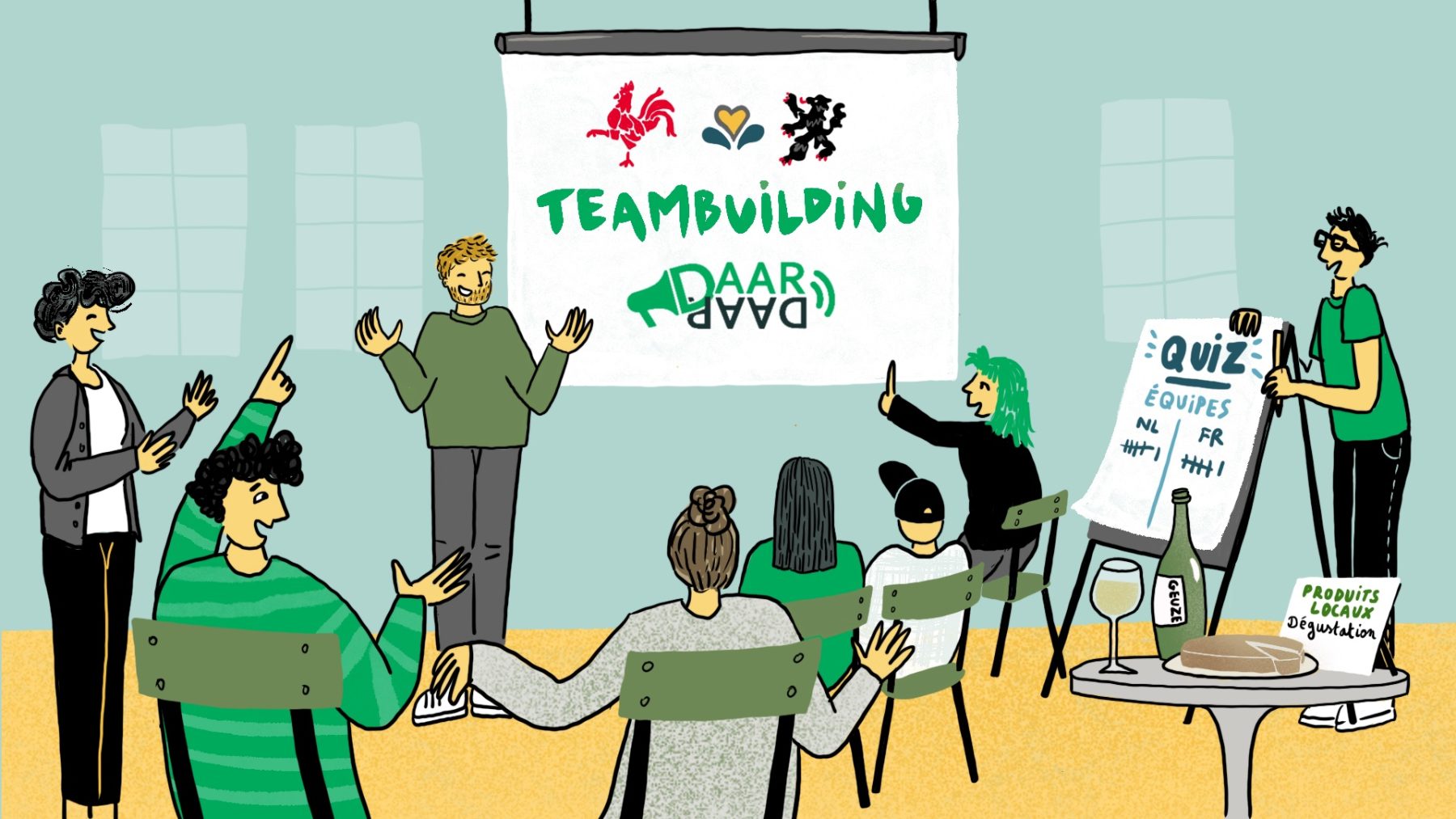 Win een tweetalige teambuildingworkshop van DaarDaar voor uw bedrijf!