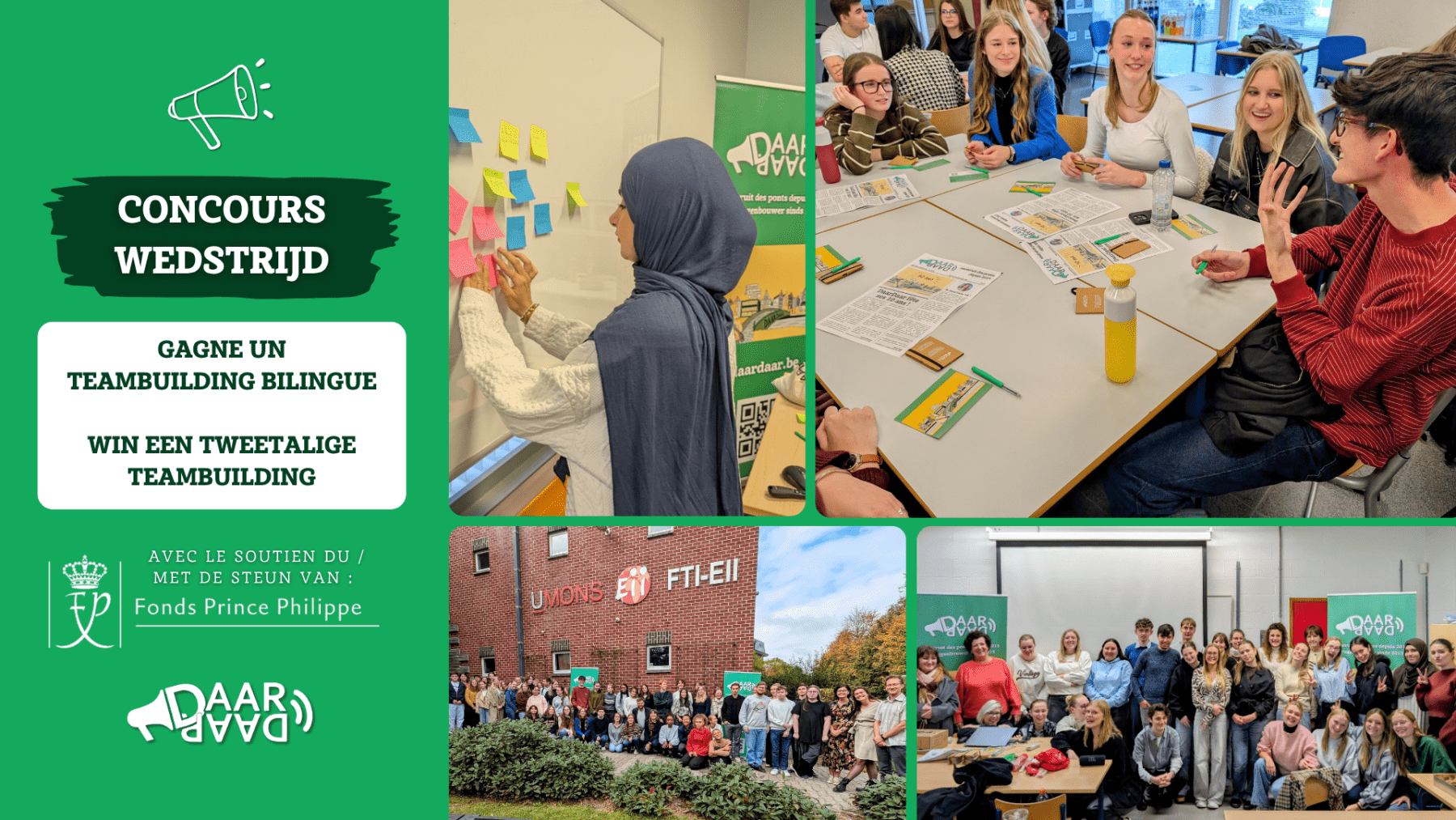Concours : gagnez un teambuilding bilingue pour vos étudiants francophones et néerlandophones !